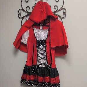 Halloween - Little Red Riding Hood, Red and Black Costume for Kids